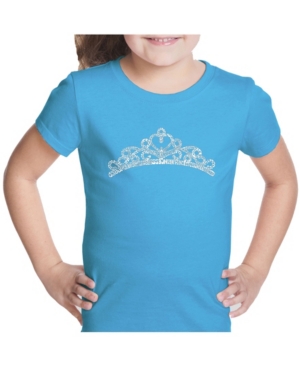 La Pop Art Girl's Word Art T-Shirt - Princess Tiara