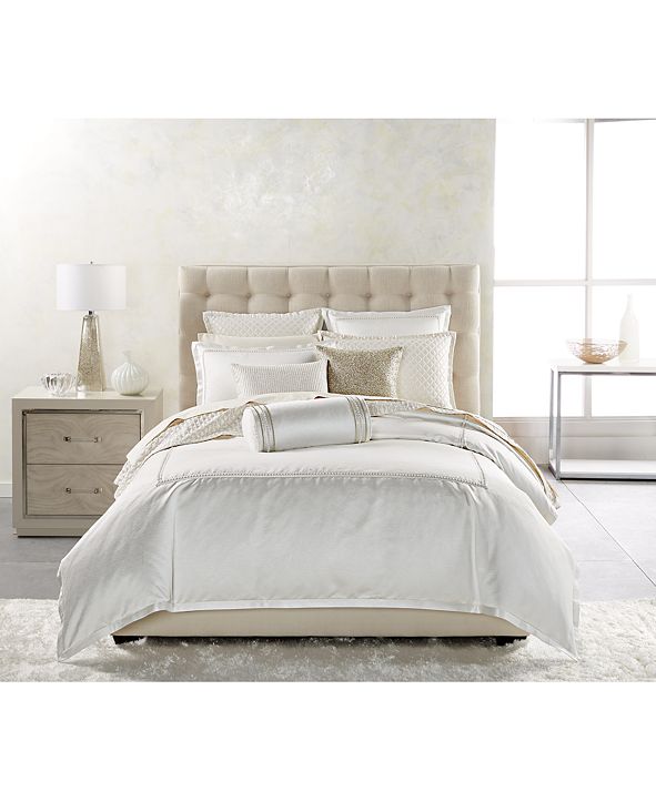Hotel Collection Ivory Luxe Border Bedding Collection, Created for Macy ...