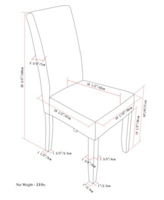 Avery Faux Leather Parson Chairs, Quick Ship (Set of 2)