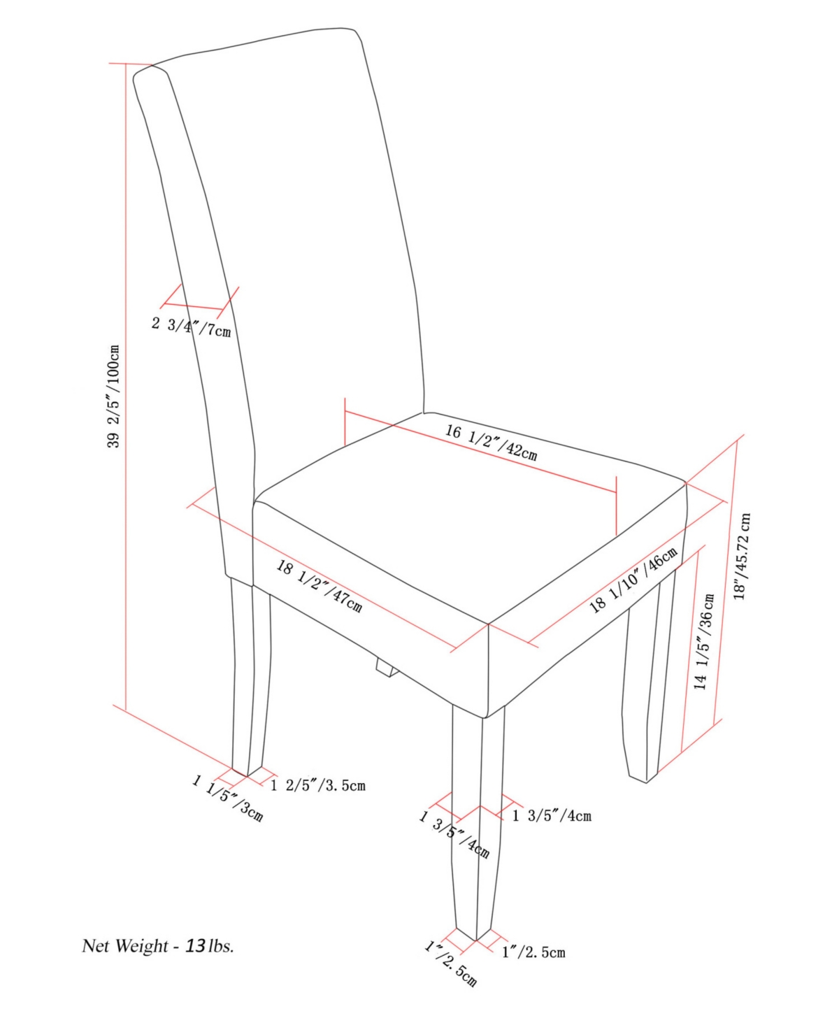 Avery Faux Leather Parson Chairs, Quick Ship (Set of 2)