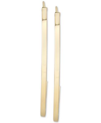 Threader Hoop Earrings in 14k Gold