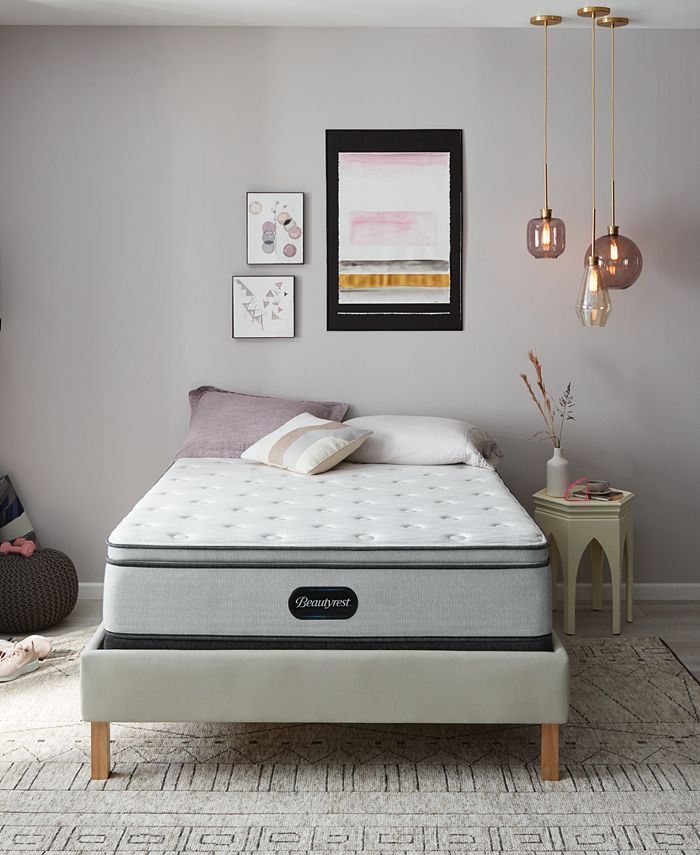 Beautyrest - BR800 13.5" Plush Pillow Top Mattress Set- King
