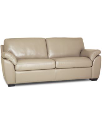 Lothan 79" Leather Apartment Sofa with 2 Cushions