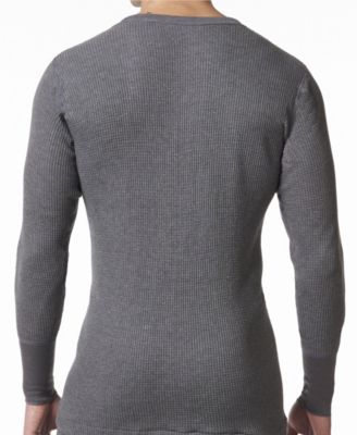 Men's Waffle Knit Thermal Long Sleeve Shirt