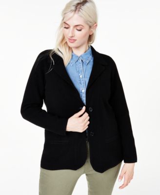 plus size women's wool blazers