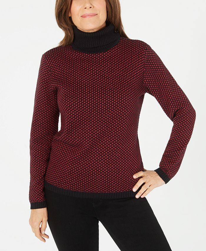 Karen Scott Petite Cotton Turtleneck Sweater Created For Macy s