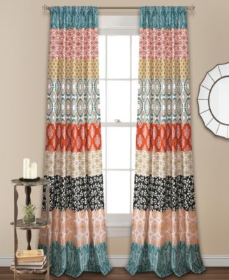 Lush Décor - Bohemian Stripe 84"x52" Window Panels Set