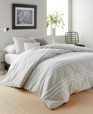 Dkny Chenille Stripe Comforter Sets In White