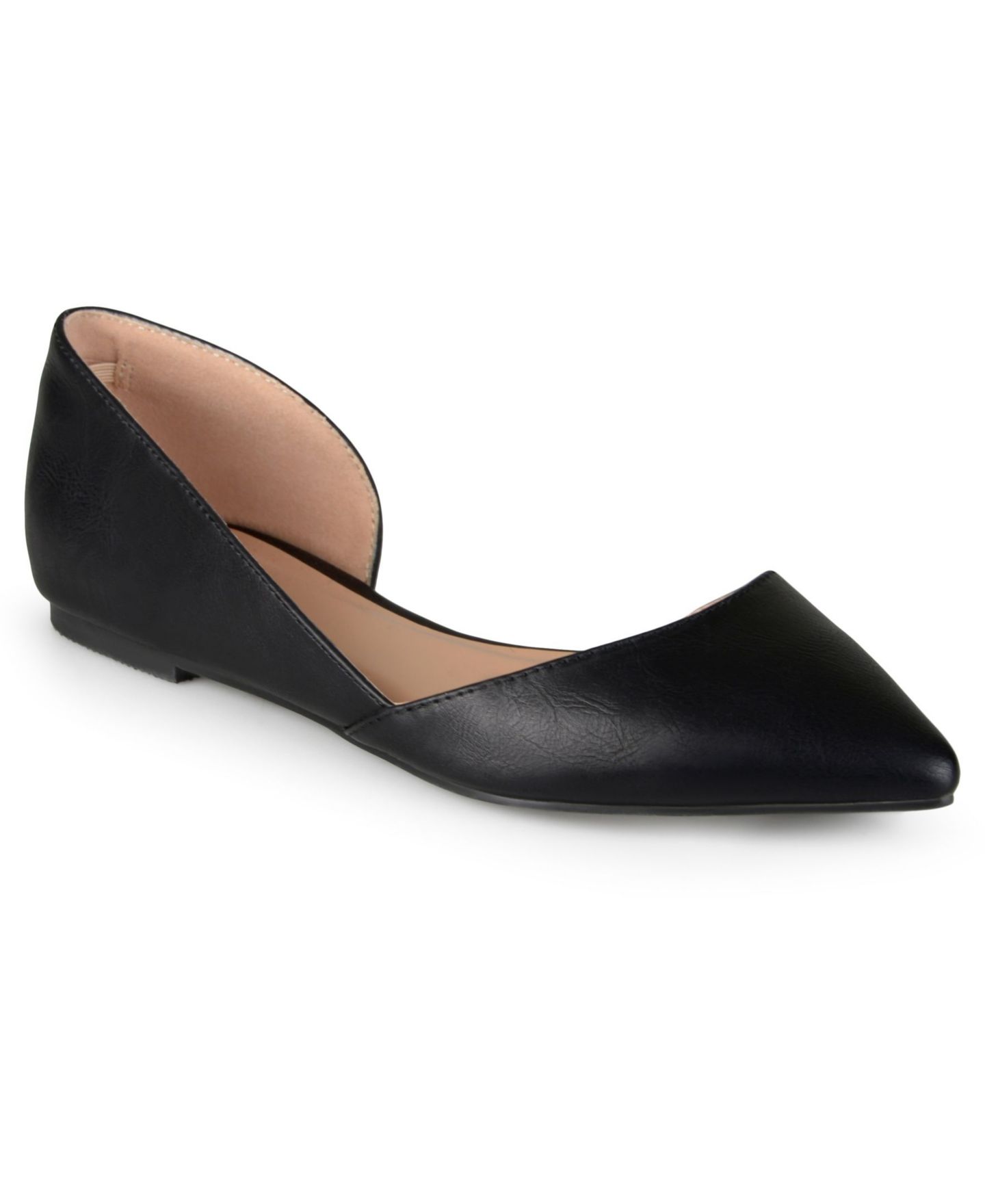 Женские балетки Journee Collection Cortni д'Орсэ с острым носом, цвет: Чёрный — фото 1