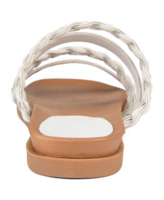 Journee Womens Colette Slide Flat Sandals