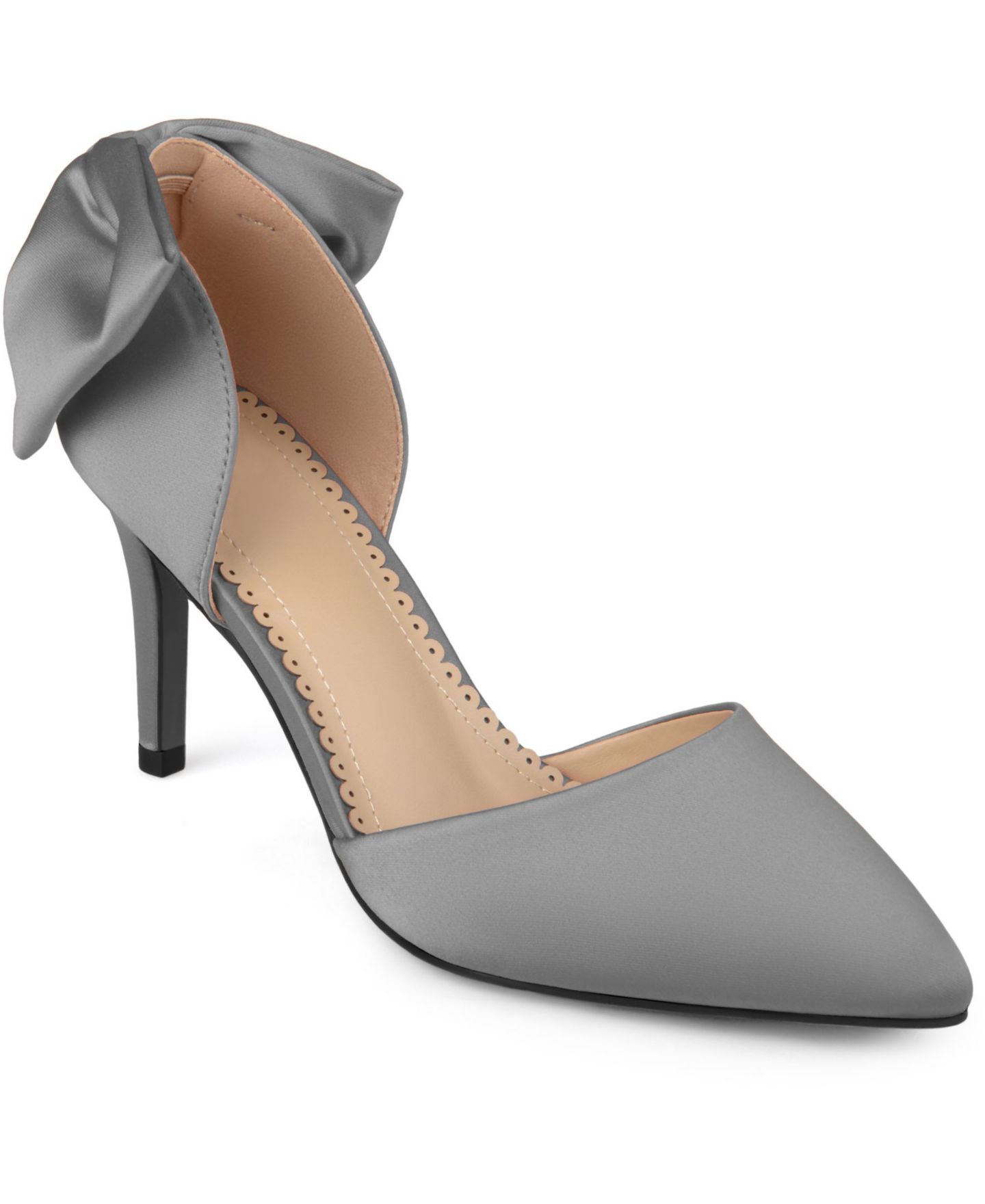 Женские туфли Journee Collection Tanzi Bow Stiletto, цвет: Угольный — фото 1