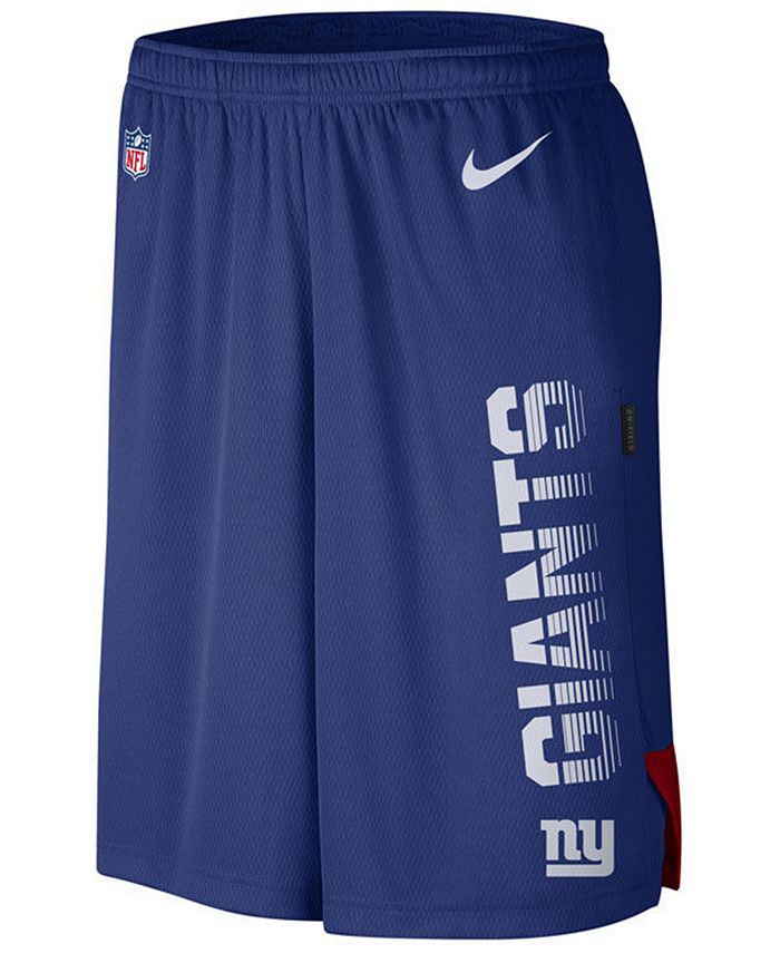 Nike Men's New York Giants Player Knit Breathe Shorts - Macy's