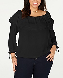 Plus Size Ruffled Off-The-Shoulder Top
