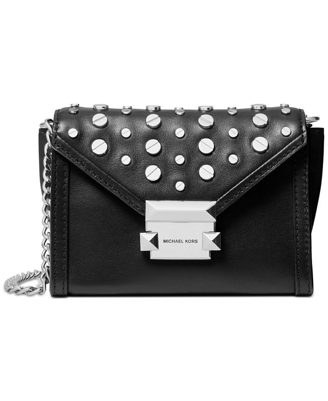Michael Kors Leather Studded Convertible Small Crossbody Belt Bag & Reviews - Handbags ...