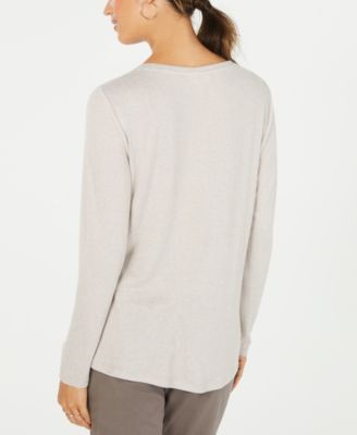 Style & Co Long-Sleeve Scoop-Neck Top, Created for Macy's