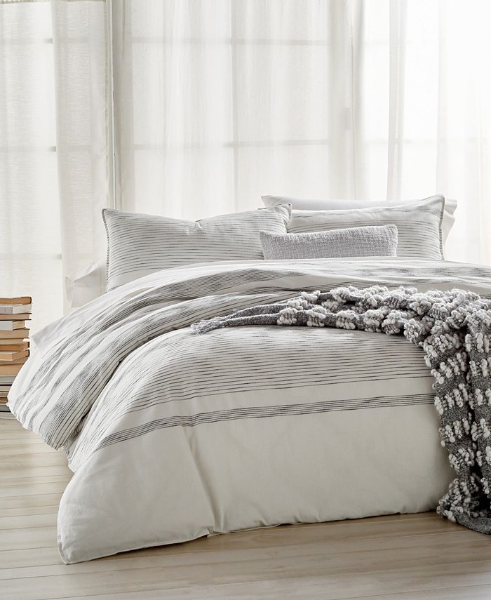 DKNY Pure Woven Stripe King Duvet Macy's