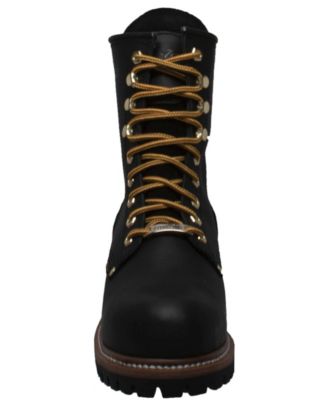Men's 9" Waterproof Logger Black
