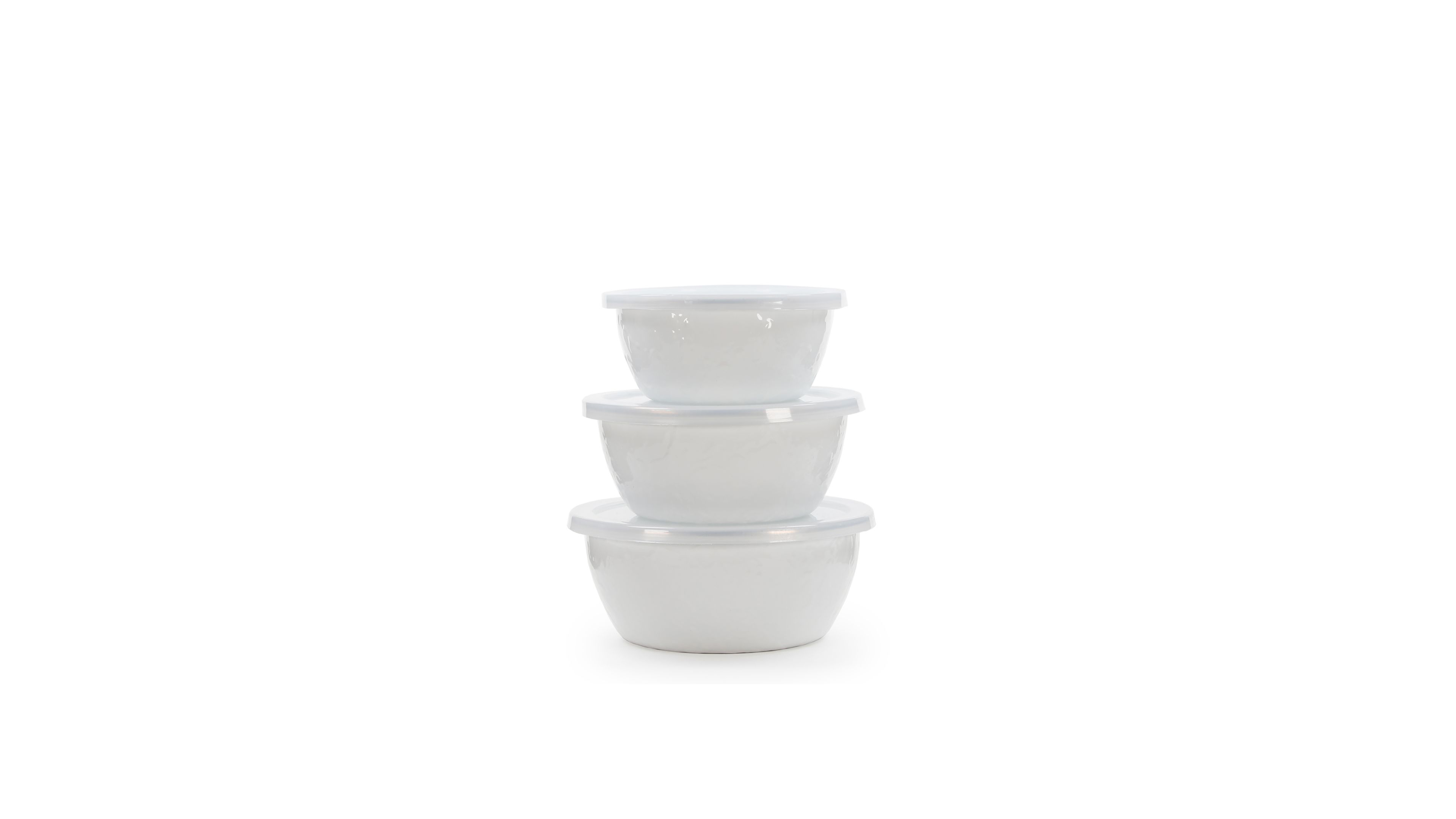 Golden Rabbit Swirl Enamelware Collection Nesting Bowls, Set of 3