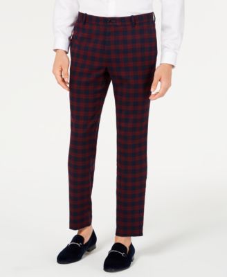 INC International Concepts - Men's Slim-Fit Tartan Pants
