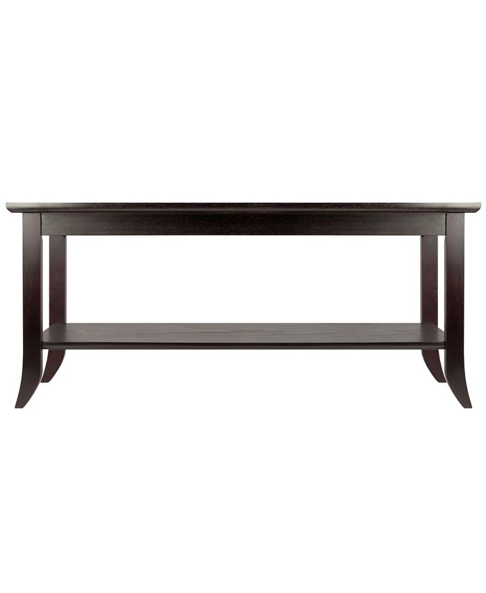 Winsome Genoa Rectangular Coffee Table with Glass Top and Shelf Macy's
