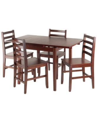 Pulman 5-Piece Extension Table with Ladder Back Chairs Set