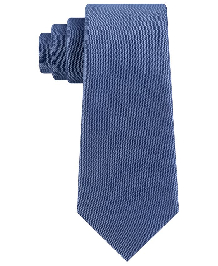 DKNY Men's Slim Textured Twill Silk Tie - Macy's