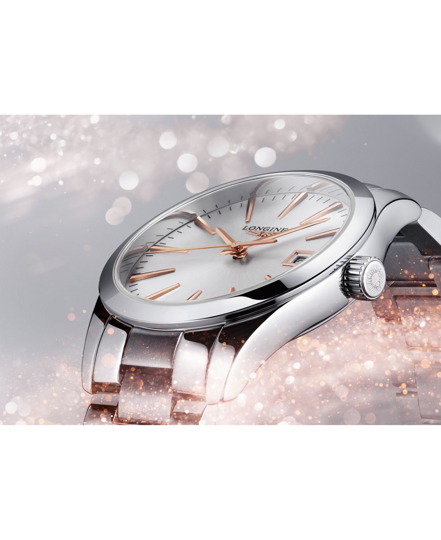 Женские часы Longines Conquest Classic на стальном браслете 34 мм — фото 6