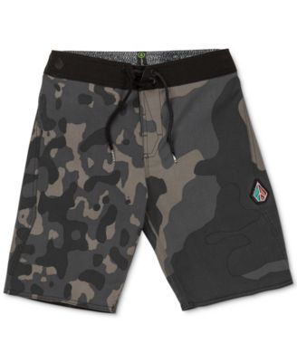 Volcom - Big Boys Camo-Print Swim Trunks