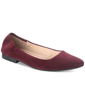 Size 8 M M American Rag Jilly Leather Flats, Created for Macy's Women's Shoes