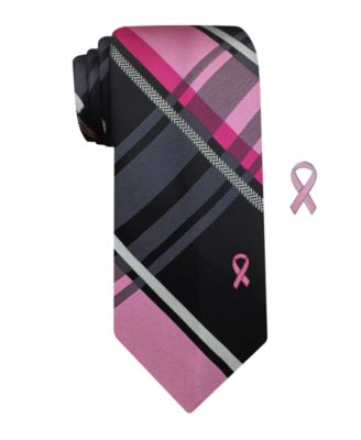 Susan G Komen - Men's Plaid With Herringbone Stripe Tie