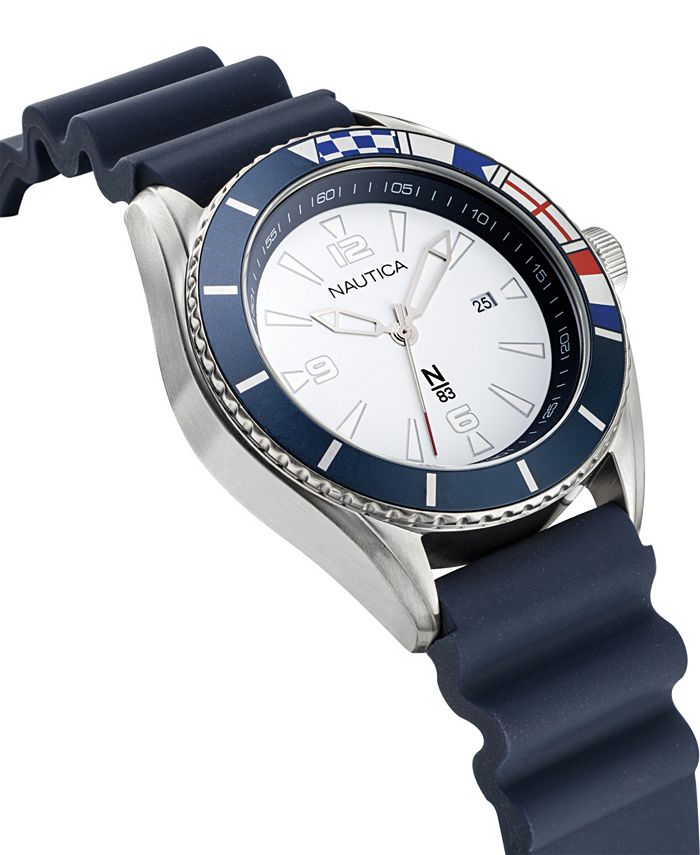 Montre Homme Nautica N83 Surf Park NAPSPS903 - Quartz, Boîtier 43mm Gris, Bracelet Silicone Bleu - Neuf