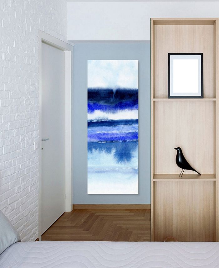 Empire Art Direct Shorebreak – Quadro In Vetro Temperato Astratto – 61x160 Cm – Colore Blu – Stampa Artistica