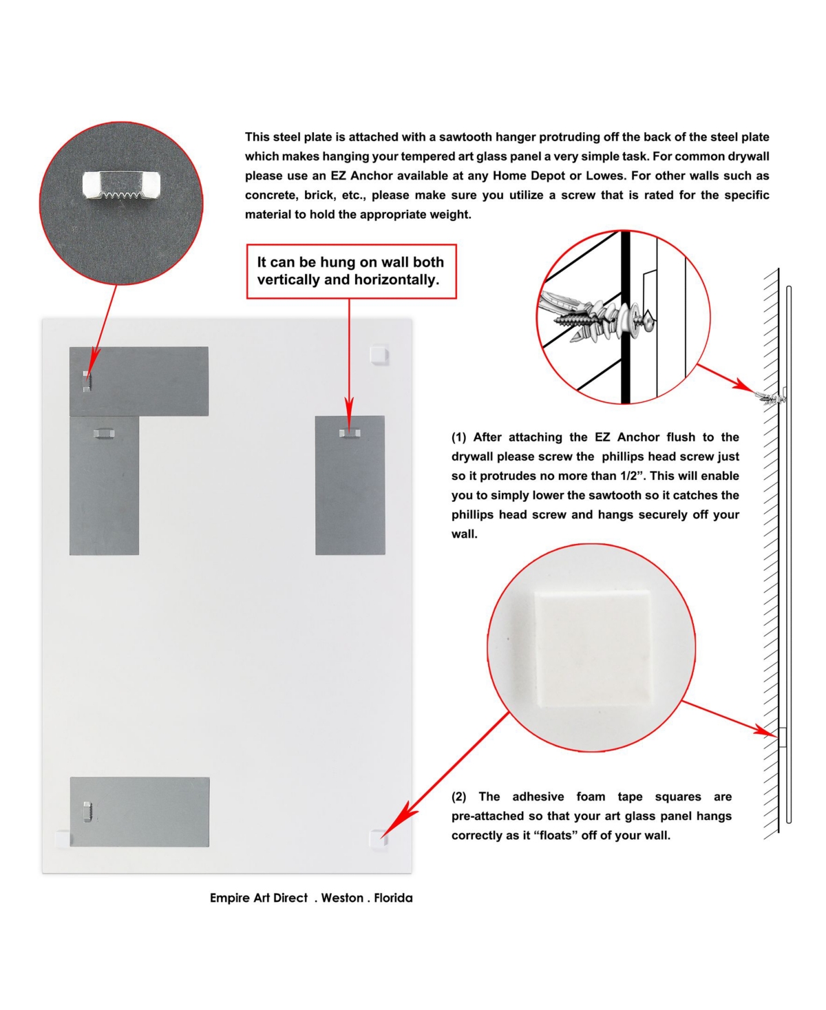 Empire Art Direct 'Hibernation Ii' Frameless Free Floating Tempered Art Glass Wall Art - 32''