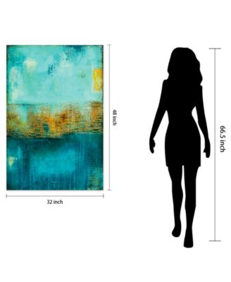 'Castle Court' Frameless Free Floating Tempered Art Glass Wall Art - 48" x 32''