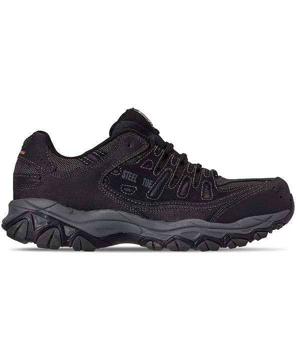 Skechers Men's Relaxed-Fit Crankton Steel Toe Work Sneakers from Finish ...