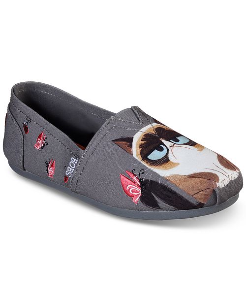Skechers Women S Grumpy Cat Casual Slip On Flats From Finish