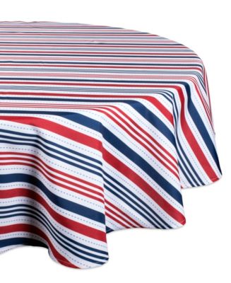 Patriotic Stripe Outdoor Tablecloth 60