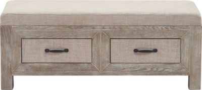 Cottage Upholstered Storage Bench