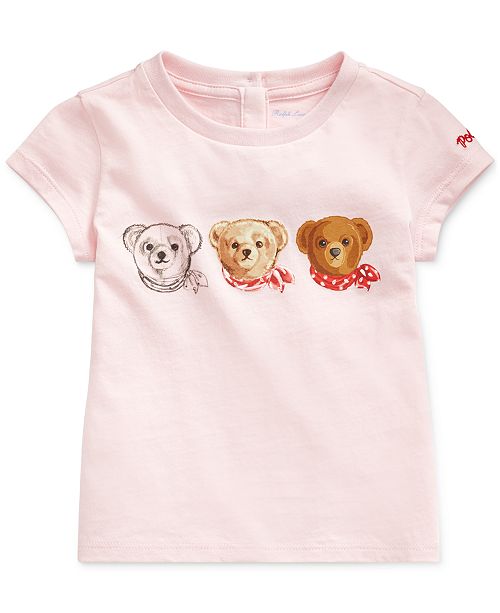 Polo Ralph Lauren Baby Girls Polo Bear Jersey T Shirt Reviews Shirts Tops Kids Macy S
