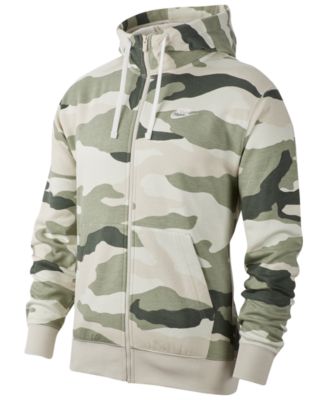 men's sportswear club fleece camo zip hoodie