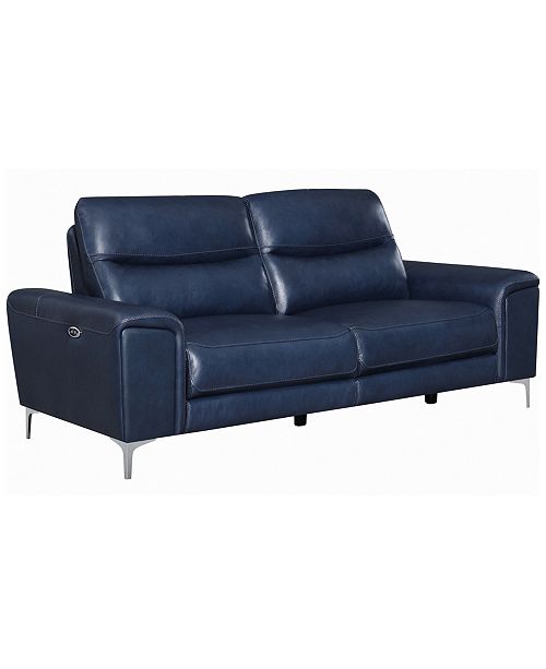 Macy's Coaster Home Furnishings Largo Upholstered Power Sofa & Reviews