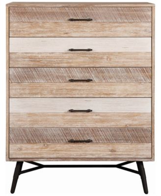 Macy's - Marlow 5-drawer Chest Rough Sawn Multi