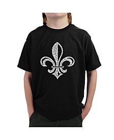 Big Boy's Word Art T-Shirt - Lyrics To When The Saints Go Marching In