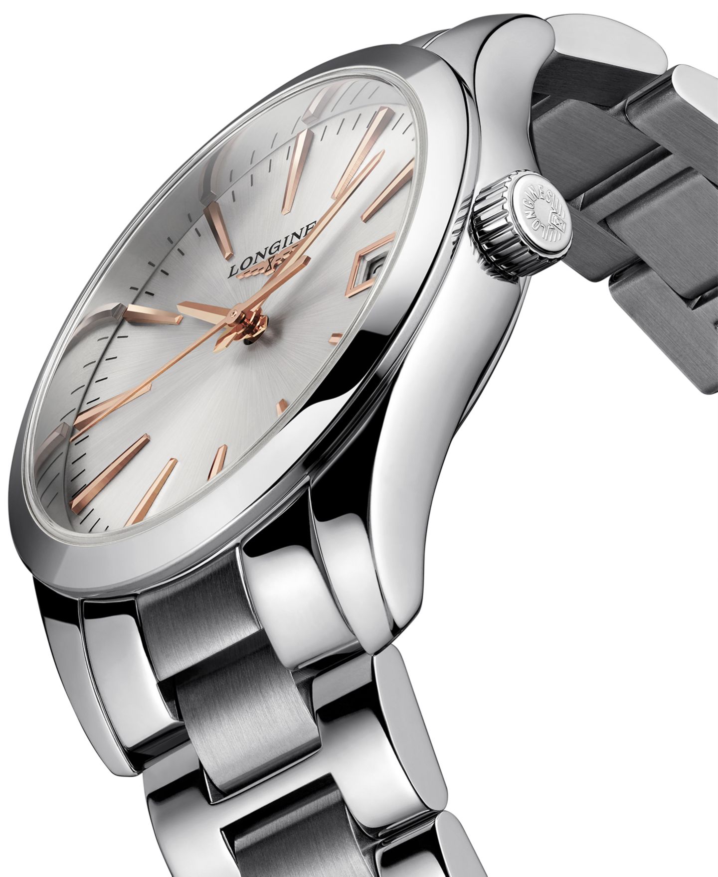 Женские часы Longines Conquest Classic на стальном браслете 34 мм — фото 2
