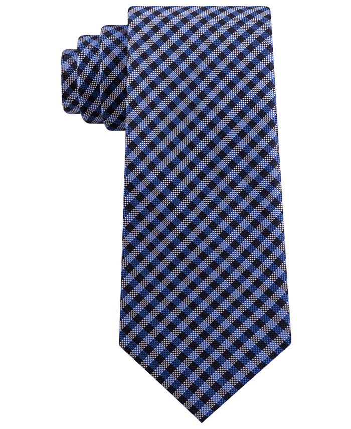 Tommy Hilfiger Men's Classic Textured Plaid Tie - Macy's