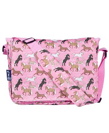 Wildkin - Horses in Pink 13 Inch x 10 Inch Messenger Bag