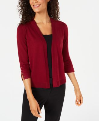 JM Collection Studded Open-Front Cardigan, Created For Macy's - Macy's