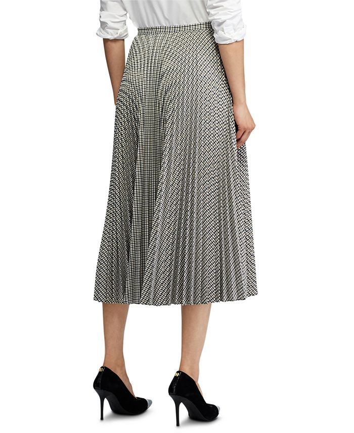Lauren Ralph Lauren Check-Print Pleated Midi Skirt - Macy's