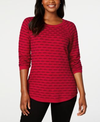 macy's red sweater women's