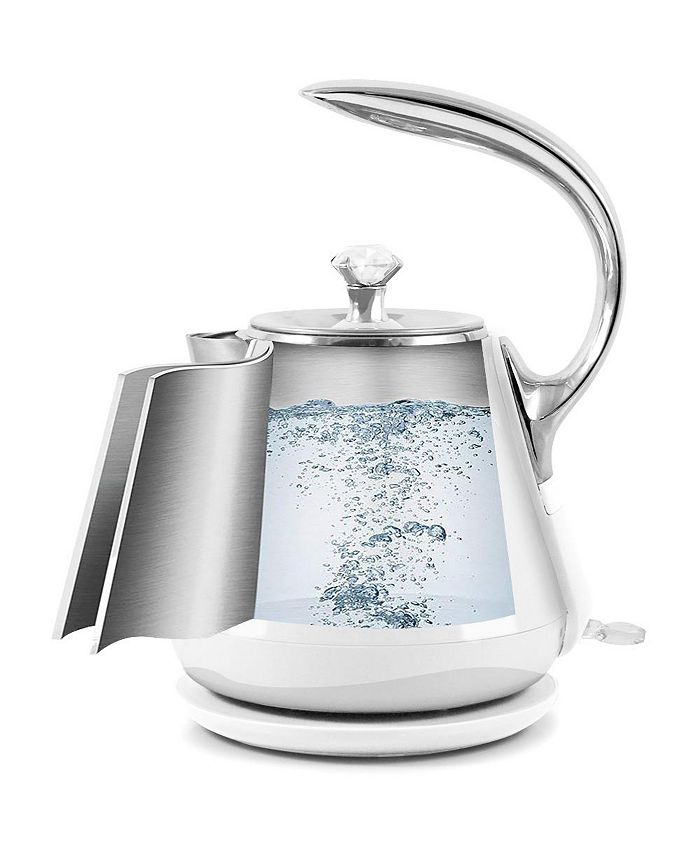 Elite Platinum 1.2L CoolTouch Stainless Steel Electric Kettle, White